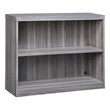 Mayline Aberdeen Series 2 Shelf Bookcase in Gray Steel