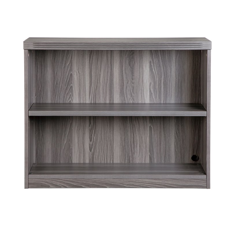 Mayline Aberdeen Series 2 Shelf Bookcase in Gray Steel