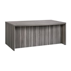 Mayline Aberdeen Series 72&quot Bow Front Desk in Gray Steel