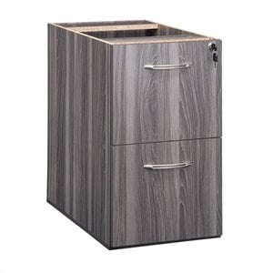 Mayline Aberdeen Series 2 Drawer File Cabinet in Gray Steel