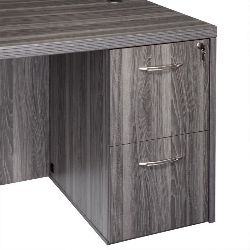 Mayline Aberdeen Series 2 Drawer File Cabinet in Gray Steel