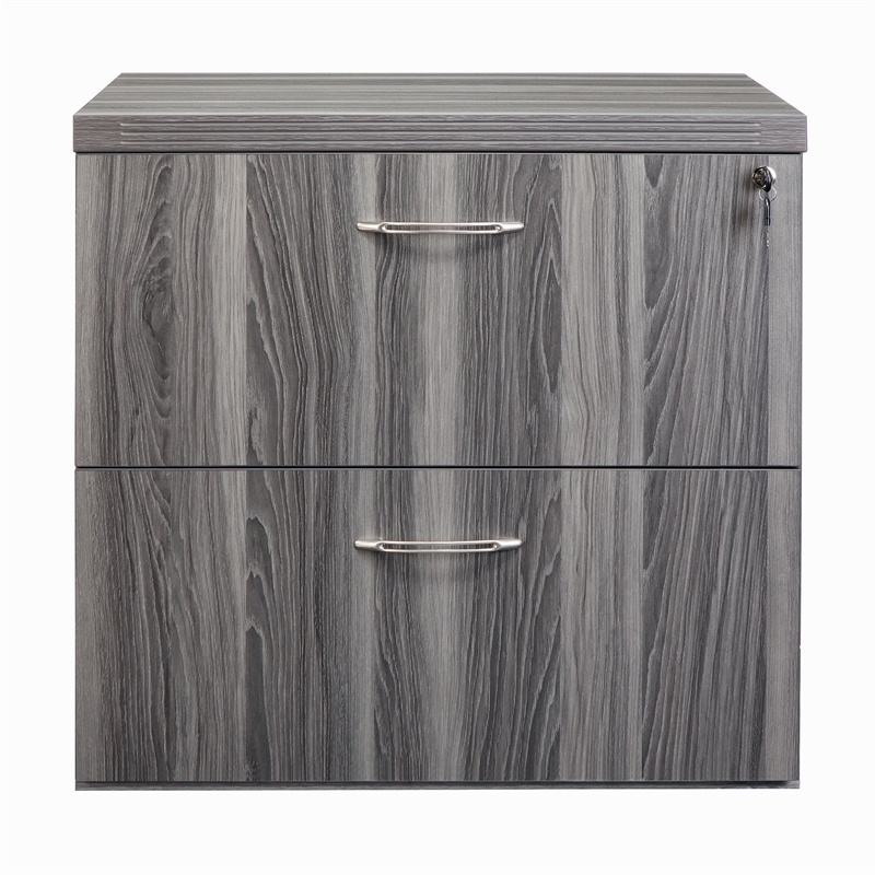 Mayline Aberdeen Series 2 Drawer File Cabinet in Gray Steel