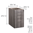 Mayline Aberdeen Series 4 Drawer File Cabinet in Gray Steel