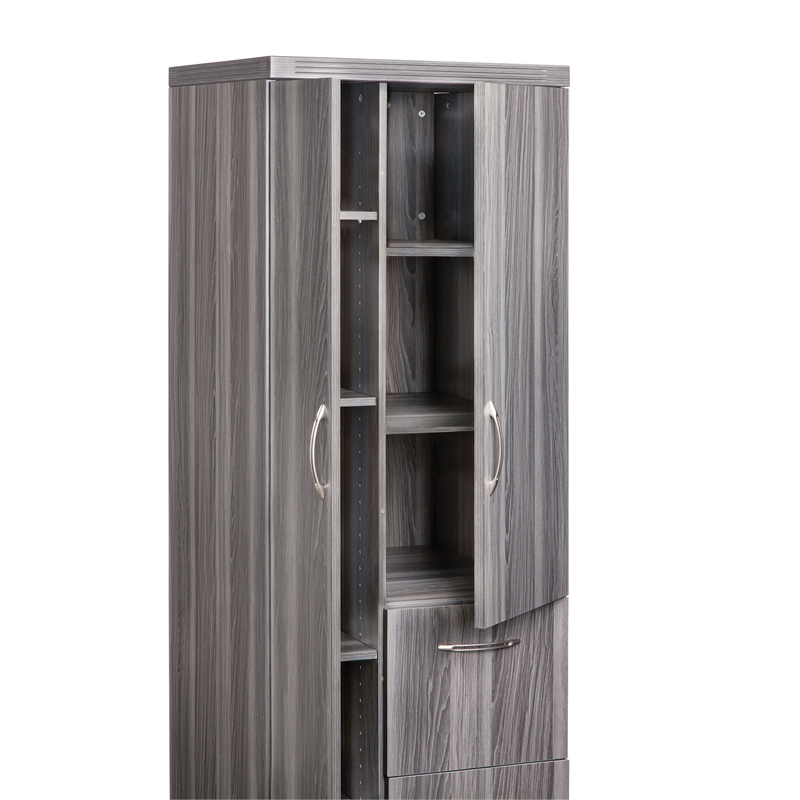 Mayline Aberdeen Series Personal Storage Tower in Gray Steel