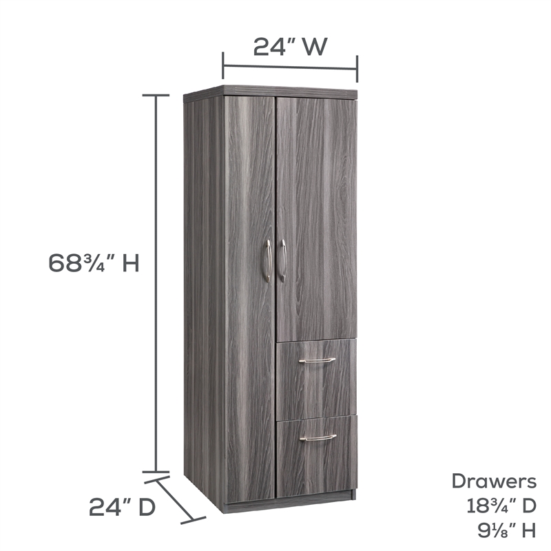 Mayline Aberdeen Series Personal Storage Tower in Gray Steel