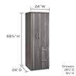 Mayline Aberdeen Series Personal Storage Tower in Gray Steel