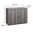 Mayline Aberdeen Series Storage Cabinet in Gray Steel