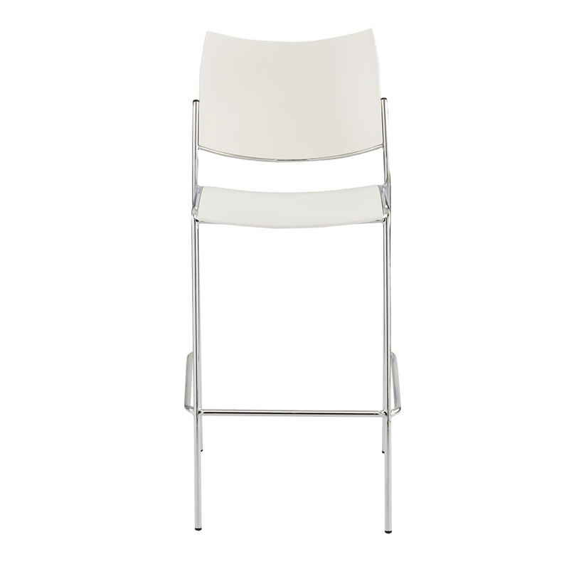 Mayline Escalate Series Polypropylene Stool in White (Set of 2)