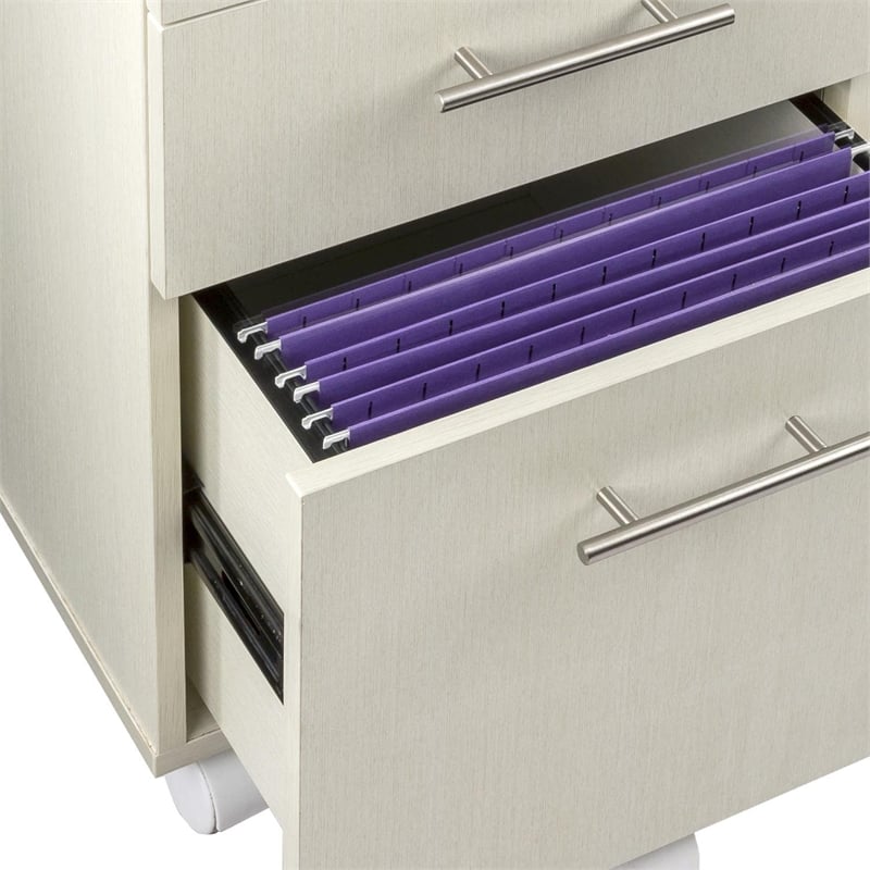 Mayline Medina Series 3 Drawer File Cabinet in Sea Salt White
