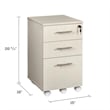 Mayline Medina Series 3 Drawer File Cabinet in Sea Salt White