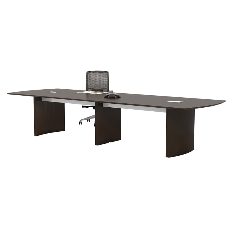 Mayline Medina Series Engineered Wood Conference Table in Mocha Brown