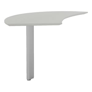 Mayline Medina Series Left Curved Desk Extension in Sea Salt