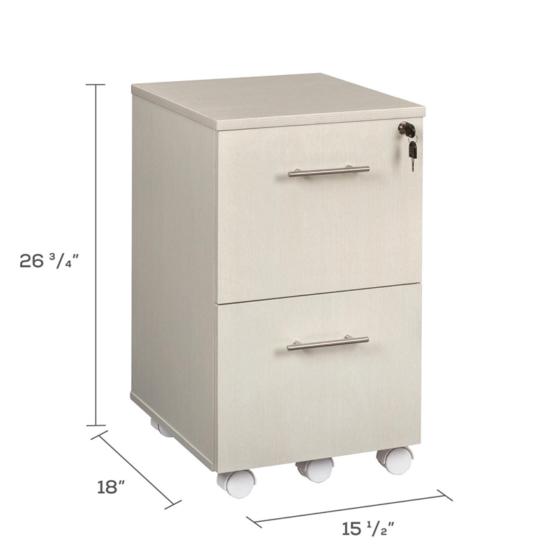 Mayline Medina Series 2 Drawer File Cabinet in Sea Salt