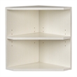 Mayline Medina Series 2 Shelf Corner Bookcase in Sea Salt