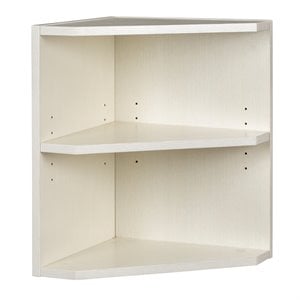 Mayline Medina Series 2 Shelf Corner Bookcase in Sea Salt