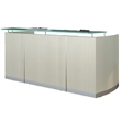 Mayline Medina Series Engineered Wood Reception Station in Sea Salt Gray