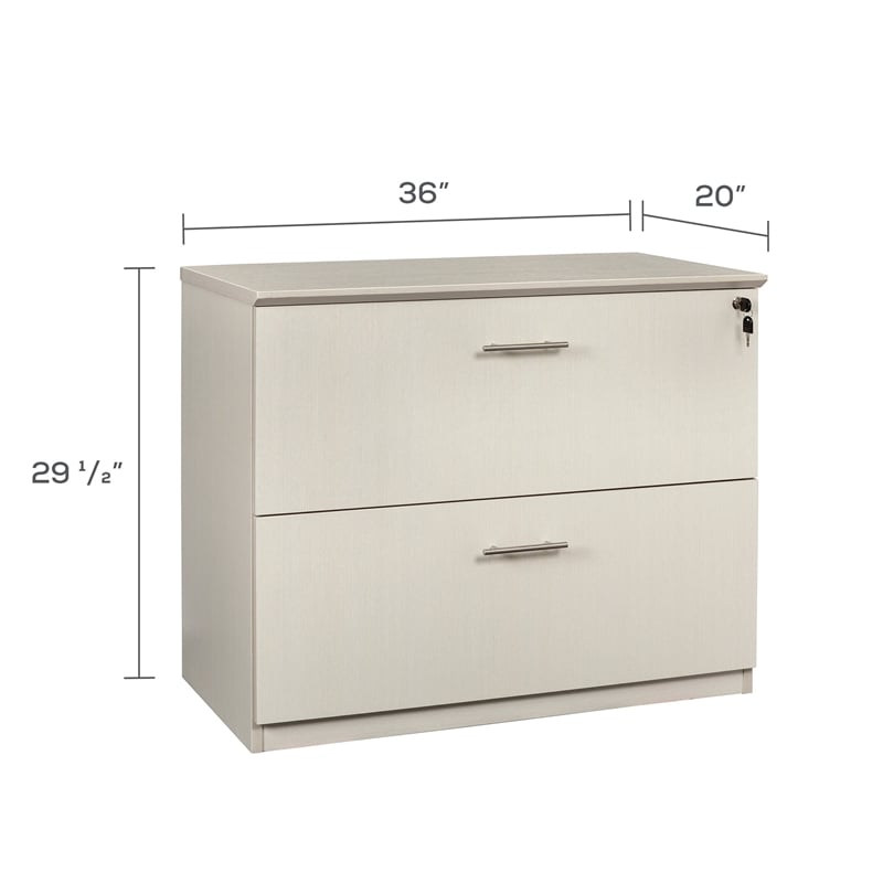 Mayline Medina Series 2 Drawer File Cabinet in Sea Salt
