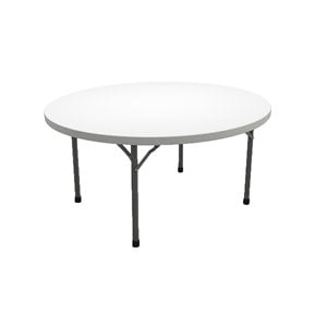 Mayline Event Series 60&quot Round Folding Table in Dark Gray and White