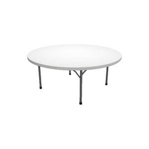 Mayline Event Series 72&quot Round Folding Table in Dark Gray and White