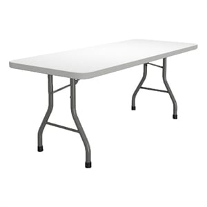 Mayline Event Series 72&quot Folding Table in Dark Gray and White