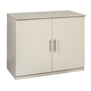 Mayline Medina Series 36&quot Storage Cabinet with Wood Doors in Sea Salt