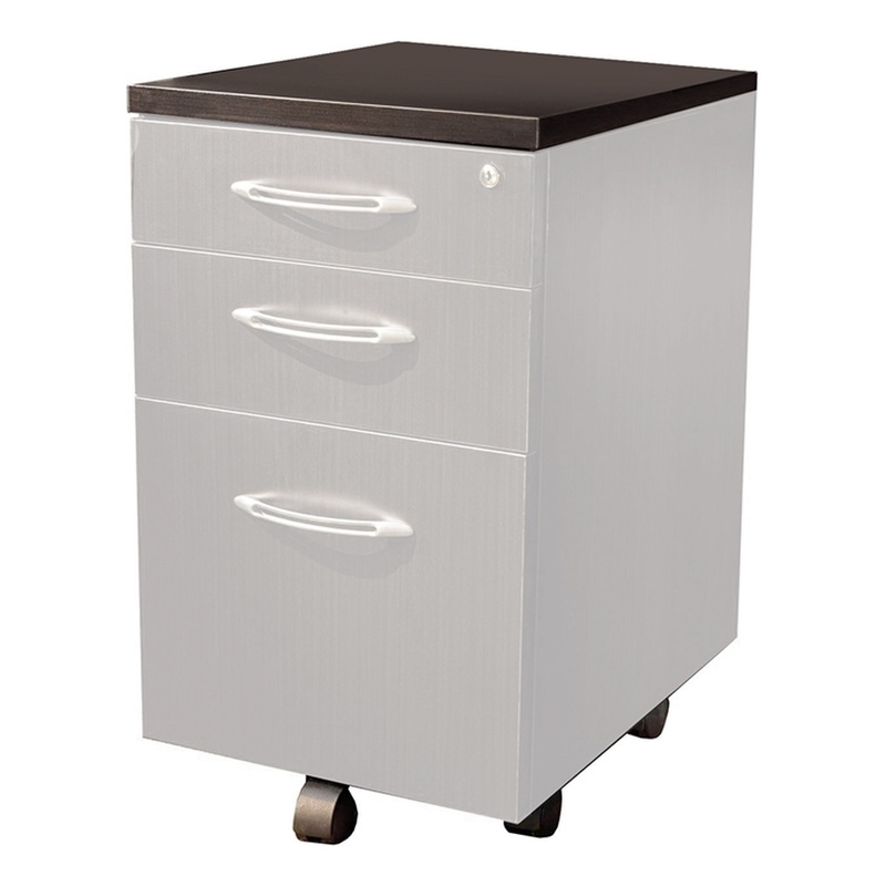 Mayline Aberdeen Series Mobile Kit For Credenza Pedestals in Gray Steel