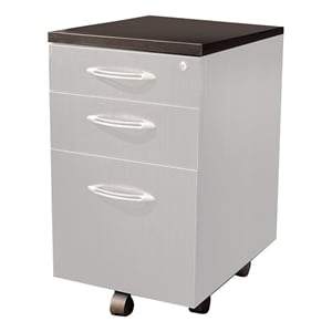 Mayline Aberdeen Series Mobile Kit For Credenza Pedestals in Gray Steel