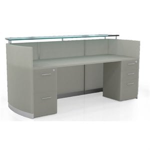 Mayline Medina 87&quot&quot x 37&quot&quot Reception Station in Sea Salt Laminate