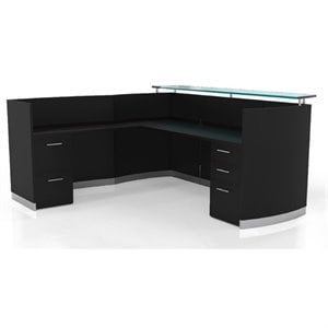 Mayline Medina 87&quot&quot x 62&quot&quot Reception Station in Mocha Laminate