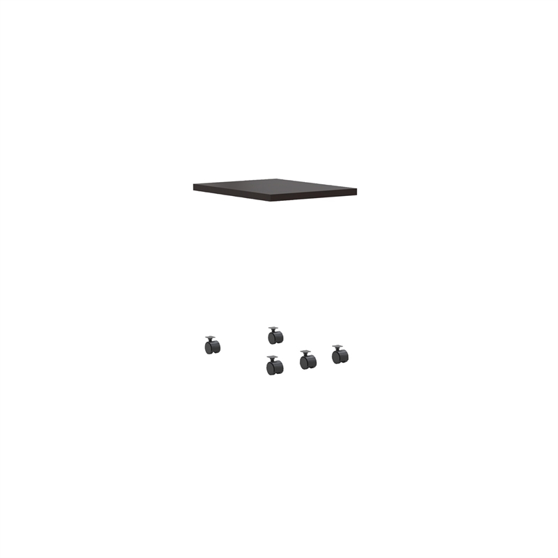 Mayline Aberdeen Series Mobile Kit For Credenza Pedestals in Mocha