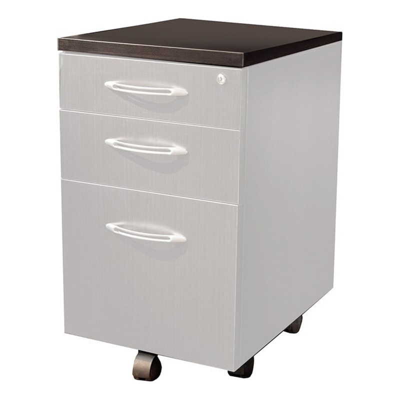 Mayline Aberdeen Series Mobile Kit For Credenza Pedestals in Mocha