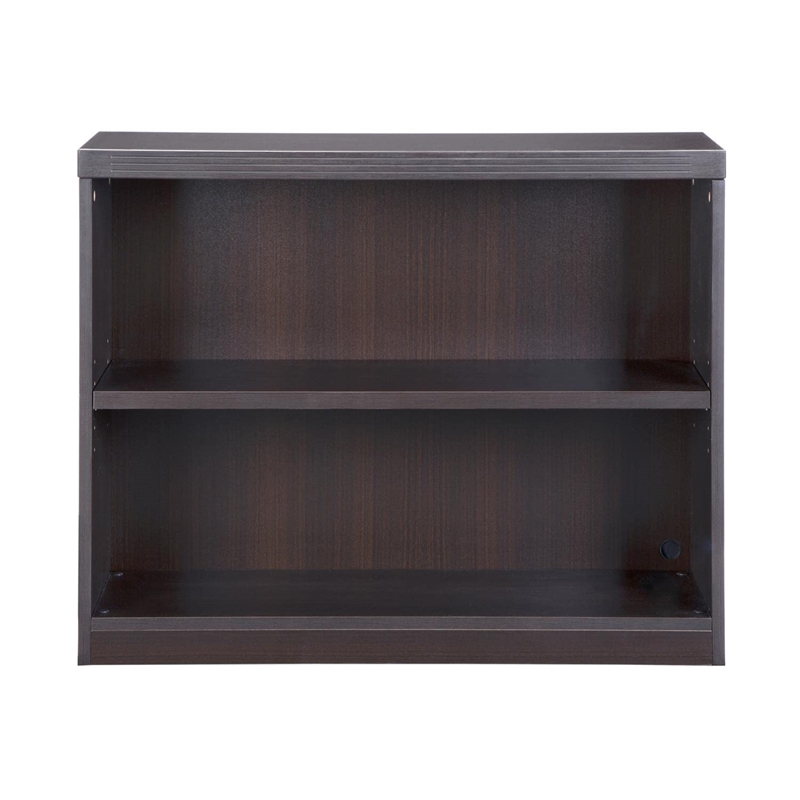 Mayline Aberdeen 2 Shelf Bookcase in Mocha