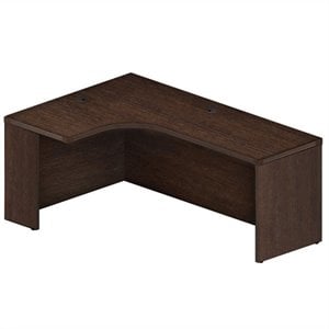 Mayline Aberdeen 72&quot&quot Extended Corner Computer Desk in Mocha