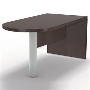 Mayline Aberdeen 72&quot&quot Freestanding Peninsula Desk in Mocha