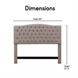 Elle Decor Celeste Queen Size Headboard Brown Weave