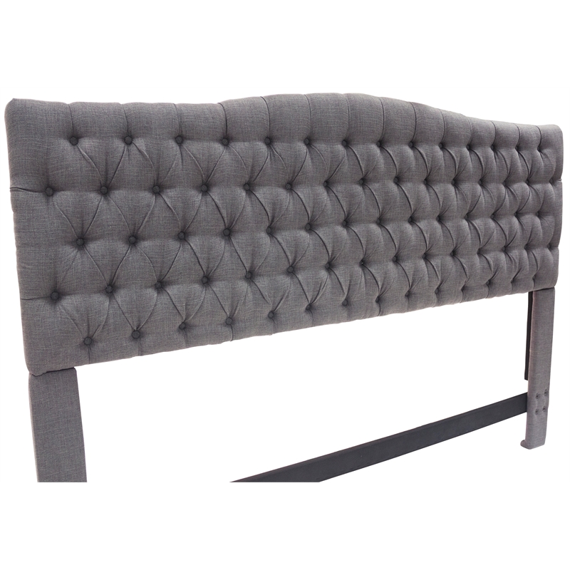 Elle Decor Celeste King Size Headboard Gray Weave