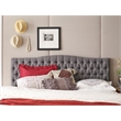 Elle Decor Celeste King Size Headboard Gray Weave