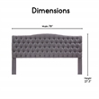 Elle Decor Celeste King Size Headboard Gray Weave