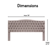 Elle Decor Celeste King Size Headboard Brown Weave