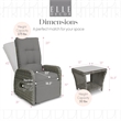 Elle Decor Vallauris 3-Piece Outdoor Reclining Chair Set Grey