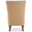 Elle Decor Mid-Century Wingback Accent Chair in Beige