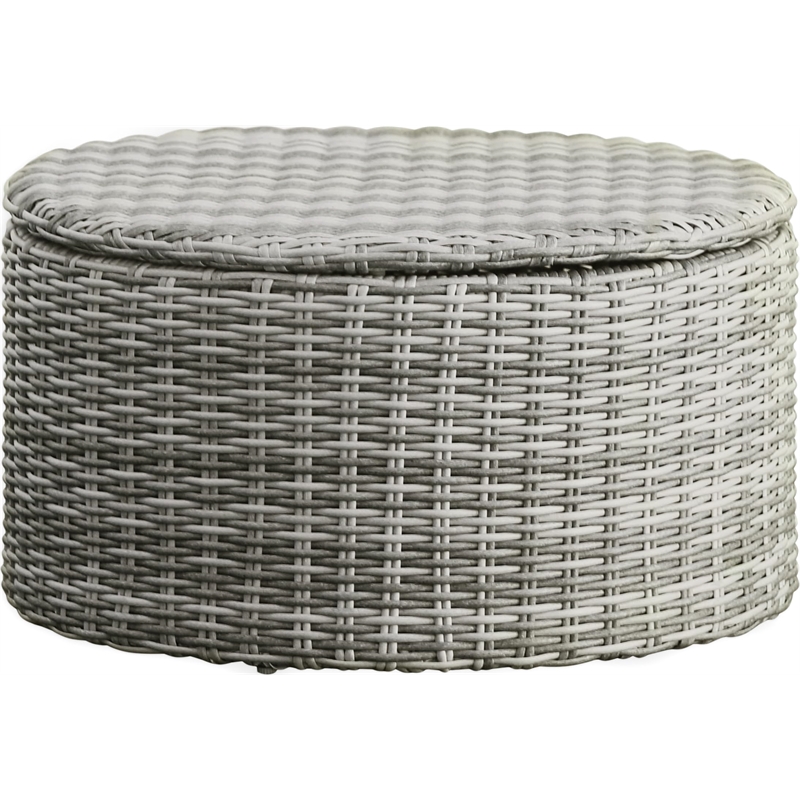 Elle Decor Vallauris Outdoor Coffee Table with Storage Grey