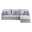 Elle Decor Vallauris Reversible Outdoor Sectional with Storage Gray