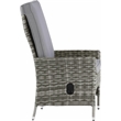 Elle Decor Vallauris 5-Piece Outdoor Reclining Chair Set Grey