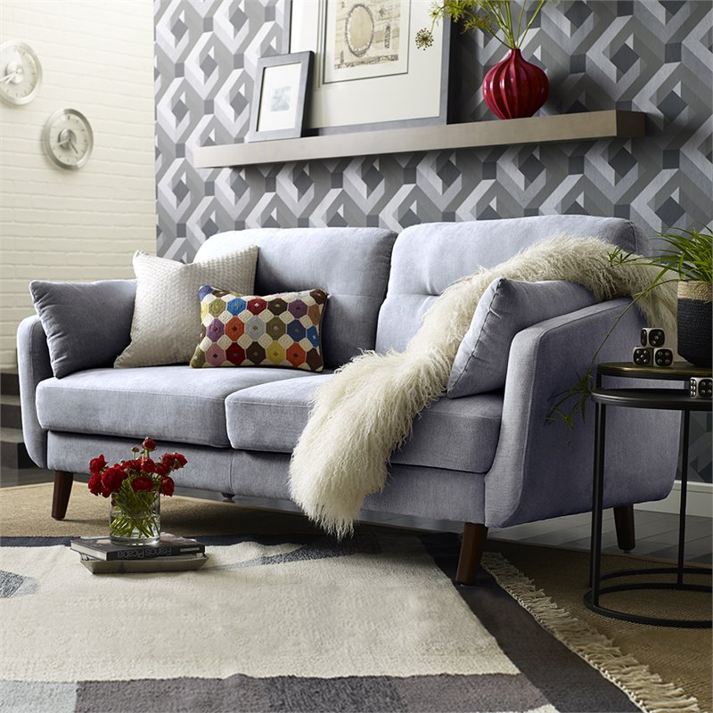 Elle Decor Chloe Sofa in Light Gray