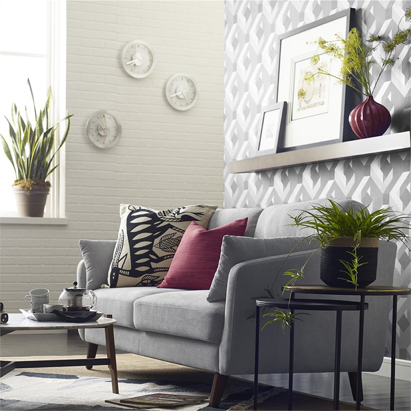 Elle Decor Chloe Sofa in Light Gray