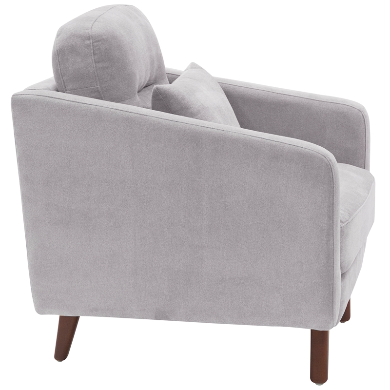 Elle Decor Chloe Arm Chair in Light Gray