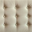 Elle Decor Claire Tufted Top and Solid Wood Frame Bench in Vanilla Cream