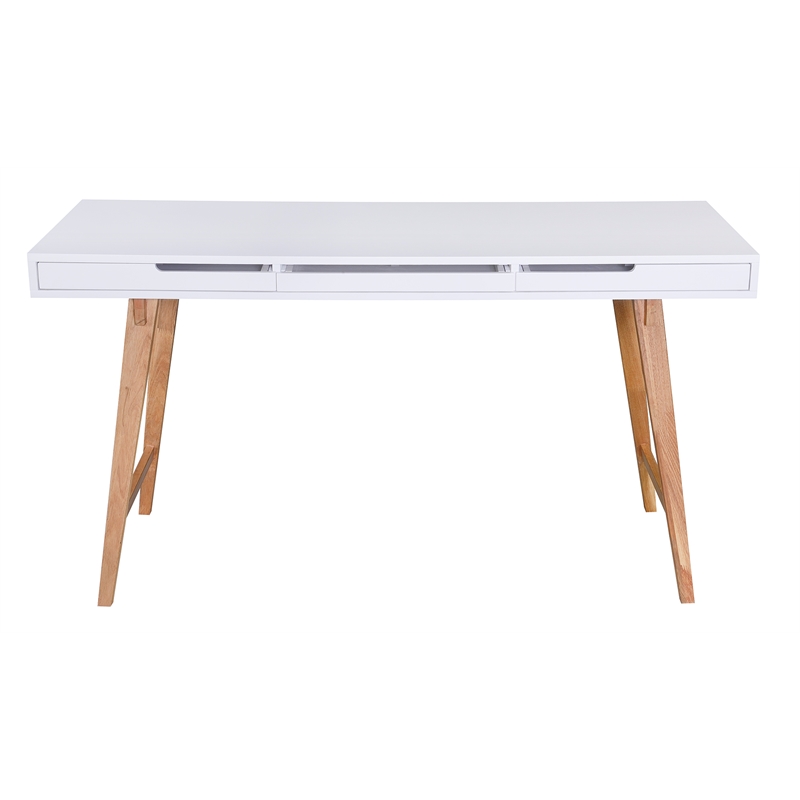 Elle Decor Giselle Writing Desk in French White