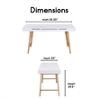 Elle Decor Giselle Writing Desk in French White